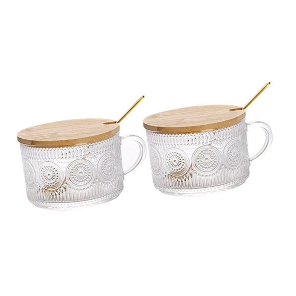 Taza de cristal BLESIY taza de leche de café 400-500ml regalo de cumpleaños lindo vaso transparente para jugo vasos para beber para cafetería restaurante B