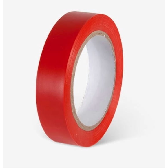 Top Tape and Label Social Distancing Tape PST112 Aisle Marking Vinyl; 1 Inch Wide x 108 Foot Length; Red