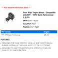 thumbnail image 2 of Front Right Engine Mount - Compatible with 1991 - 1996 Buick Park Avenue 3.8L V6 1992 1993 1994 1995, 2 of 2
