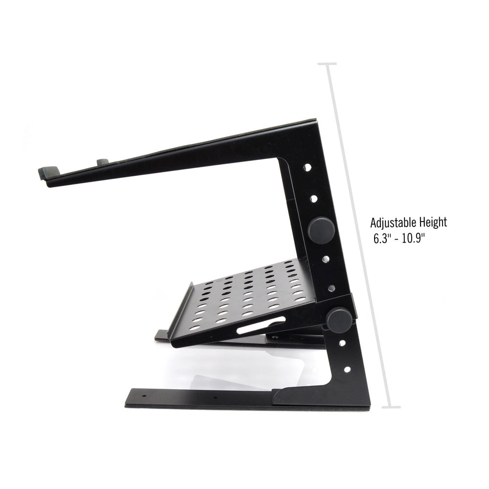 Laptop Computer Stand For DJ With Flat Bottom Legs