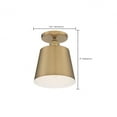 thumbnail image 2 of 60/7321-Nuvo Lighting-Motif-1 Light Semi-Flush Mount in Transitional Style-7.25 Inches Wide by 9 Inches High-Brushed Brass/White Finish, 2 of 8