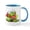 White/Blue Inside, variant on CafePress - Blushing Frog Mug - 11 oz Ceramic Mug - Novelty Coffee Tea Cup