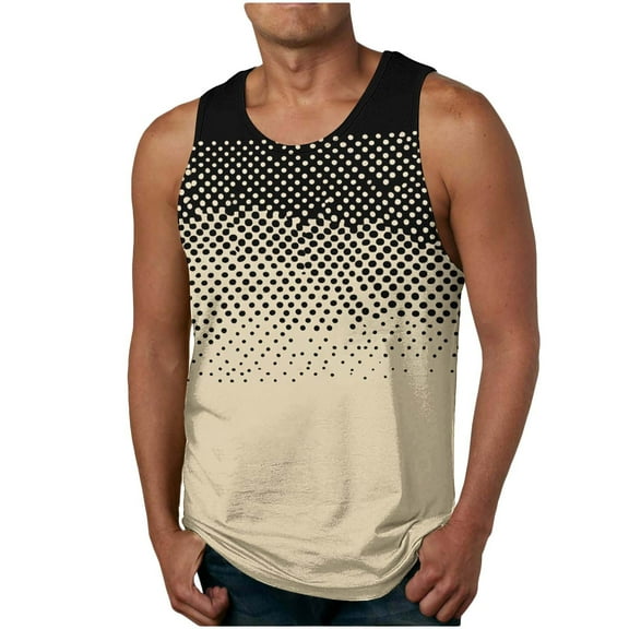 Bnwani Mens Tank Tops Lightweight Moisture Wicking Shirts Performance Shirt Khaki XL