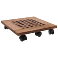 thumbnail image 1 of 1 Pce Plateau de Pot de Fleurs Mobile en Bois avec Roulettes, 1 of 8