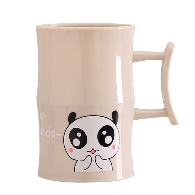 Soporte creativo para pasta de dientes y cepillo de dientes, taza para lavar el baño, tazas para hacer gárgaras, tazas bonitas (Beige)