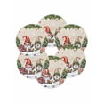 thumbnail image 7 of 15 Inch Round Placemats Set of 6, Beige Christmas Non Slip Heat Insulation PP Table Mats, Gnomes Xmas Tree Snowflake Gifts Washable Place Mats for Kitchen Dining Party Table Decor, 7 of 7