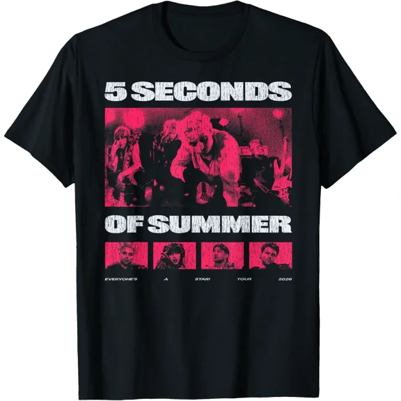 5 Seconds Of Summer Vintage Music T Shirt Size S-5XL