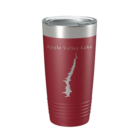 

Apple Valley Lake Map Tumbler Travel Mug Insulated Laser Engraved Coffee Cup Ohio 20 oz Maroon