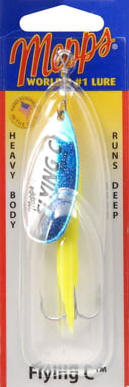 Mepps Flying C Inline Spinner Lure - 7/8 oz, Hot Chartreuse Black