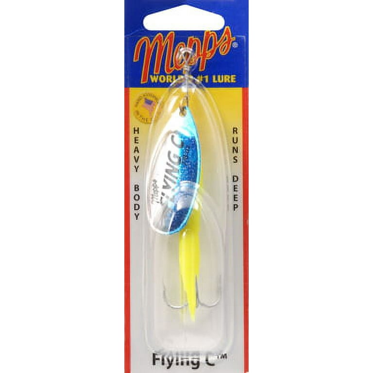 Mepps Flying C Inline Spinner Lure - 7/8 oz, Hot Chartreuse Black