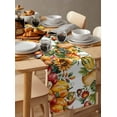 thumbnail image 6 of ERUNPONLY Fall Table Runner - 120 Inch Long Thanksgiving Harvest Autumn Sunflower Pumpkin Cotton and Linen Blended Dress Scarves Farmhouse Table Runner for Kitchen Dining, Coffee Table, 13"x120", 6 of 8