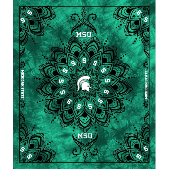 Officially Licensed Minky Fleece Michigan State Spartans Wall Tapestry and Throw Blanket-48" x 56"
