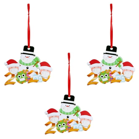 

NUOLUX 3pcs Christmas DIY Pendants Wall Pendants Christmas Hanging Decors (2 People)