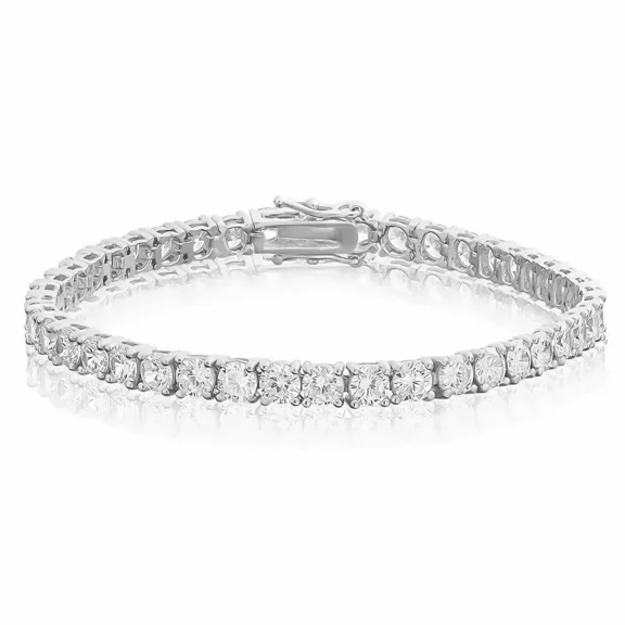 10 Ct TW Round Lab Created Diamond 7" Tennis Bracelet 14k White Gold