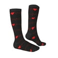 thumbnail image 4 of Lsque Cardiogram and Heart Printed Crew Socks Men's Women's LightWeight Thin Casual Calf Socks ,Knee High Socks,Cotton Socks, 4 of 9