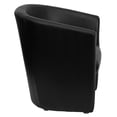 thumbnail image 5 of Fauteuil d'invité en forme de tonneau en cuir noir, 5 of 5
