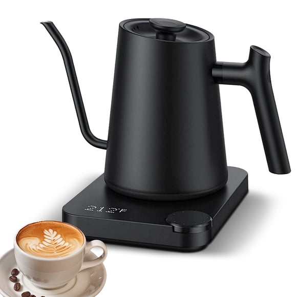 Gooseneck Electric Kettle 0.9L Temperature Control Stainless Steel Inner Quick Heating 1200W Electric Kettles for Pour Over Coffee / Brew Tea / Boil Hot Water Anti-dry Protection