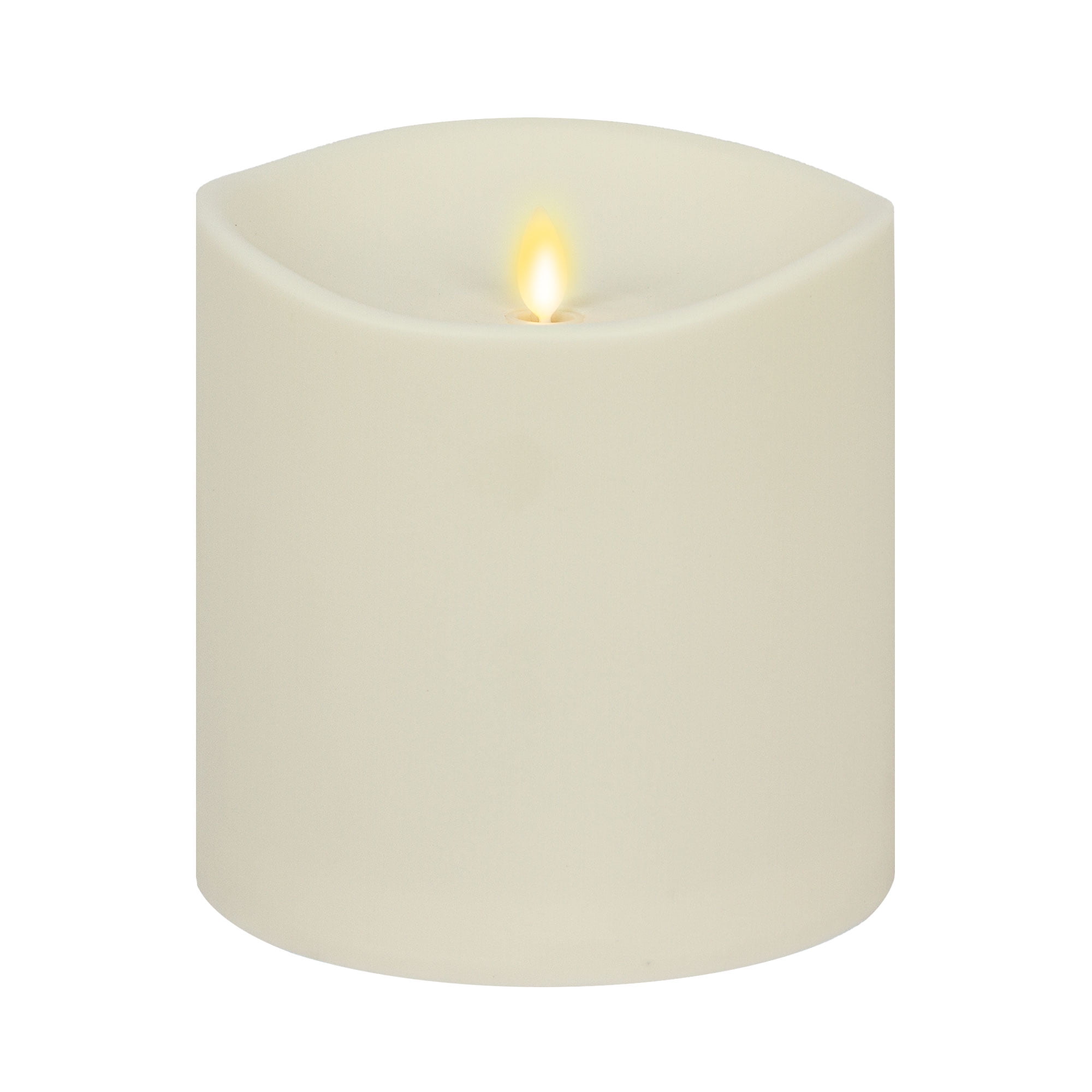 Luminara Flameless Candles Wax Candle 5-Inch Ivory with Timer Remote Included 