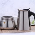 thumbnail image 5 of HIBIBUD Coffee Pot,Stainless Steel Coffee Pot Latte Percolator Stove Coffee Maker Pot Percolator Drink Tool,Silver, 5 of 7