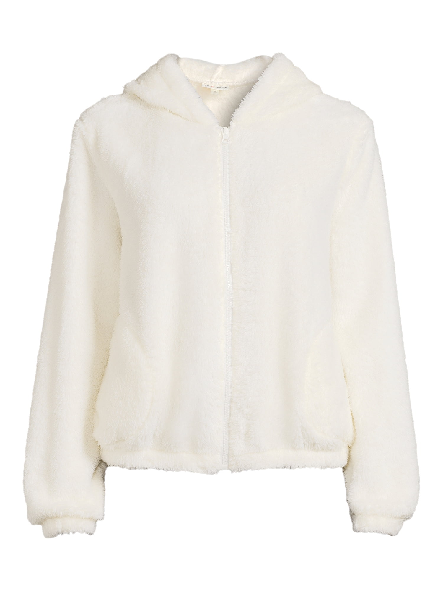 Self Esteem Juniors Faux Sherpa Zip Up Hoodie