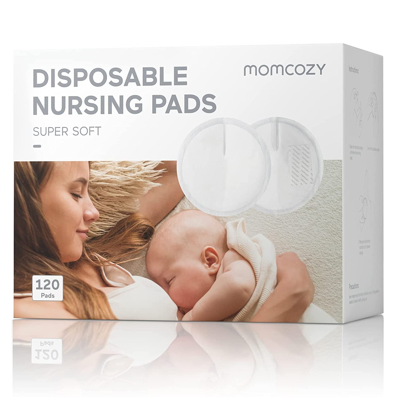  Momcozy Super Soft Nursing Pads Disposable, Fast Absorbent &  Soft Comfortable Breast Pads for Breastfeeding, Extra Fit & Leak-Proof  Nipple Pads, Individually Wrapped, for Sensitive Skin (60 Count) : Baby