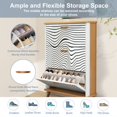 thumbnail image 5 of Shoe Storage Cabinet with 3 Flip Drawers for Abstract decorative diagonal crumpled wavy striped textured Shoe Rack Storage Organizer, 5 of 8