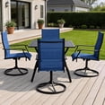 thumbnail image 6 of DELMANGO Patio Swivel Chairs Set of 4, Outdoor Dining Chairs High Back, All-Weather Textilene Swivel Rocker Chair for Lawn Porch Garden, Blue, 6 of 9