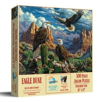 SUNSOUT INC - Eagle Dune - 500 pc Jigsaw Puzzle by Artist: John Stewart - Finished Size 18" x 24" - MPN# 77060
