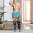thumbnail image 6 of Lsque Underwater Diving Cat Print Men's Pajama Pants, Lounge Pant - Comfortable Home Wear,Elastic Waistband, Stylish Design-X-Large, 6 of 9