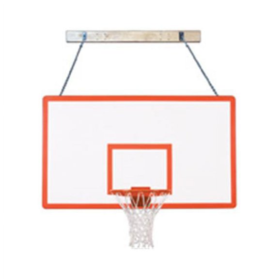 Supermount68 Performance Steel-Fiberglass Wall Mounted Basketball System, Navy Blue