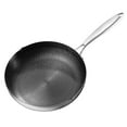 thumbnail image 5 of AURARMLET Heavy Duty Wok Pan Frying Pan Stainless Steel Silver 1Set 48X10.2X2.2in, 5 of 8
