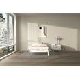 thumbnail image 2 of DOMETOUR Wooden Platform Bed Frame Twin White, Pine Solid Slats Foundation, No Box Spring Needed Easy Assembly, 2 of 5