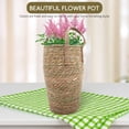 thumbnail image 4 of LABELEPH Woven Design Planter Khaki Synthetic Material Nordic Style Plants 1Set, 4 of 6