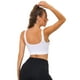 thumbnail image 3 of SOSTEN CHIC para Mujeres Sujetador Deportivo de Impacto Medio Sin Aros con Almohadillas Cuello en V Profundo Bras de Fitness XL Blanco, 3 of 4