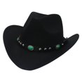 thumbnail image 3 of Sombrero de vaquero occidental , sombrero hebilla de cinturón, accesorios para fotos, sombrero de de Panamá , negro Sombrero Vaquero 56cm Negro Colco Sombrero de vaquero, 3 of 7