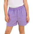 thumbnail image 3 of Jinhomg Toddle Girls Plaid Shorts Kids Gingham Boxer Shorts Elastic Waist Summer Cotton Short Pants Soft Loungewear Sleepwear 6M-7Y, 3 of 9