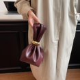thumbnail image 3 of LHSHID Pochette à Nœud pour Femmes en Cuir Végane Sac à Main Rouge Bourgogne Sac à Main Bracelet Mini Fourre-Tout Manche Sac à Nœud, 3 of 6