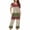 Army Green, variant on Wlynlyn Womens Capri Pajama Sets Short Sleeve Top with Capri Pants Striped Pjs Sets Soft Comfy Ladies Sleepwear