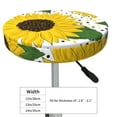 thumbnail image 2 of Goofa Sunflowers Printed Stool Covers Round, Waterproof Round Bar Stool Covers Anti-Slip Round Bar Stool Seat Cover with Elastic Bands Durable -14 inch, 2 of 7