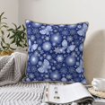 thumbnail image 4 of KLL Beautiful Snowflake Butterfly Decorative Throw Pillow Covers Velvet Soft for Couch Sofa Bedroom Living Room Outdoor (No pillow core)- 20"x20", 4 of 5