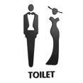 thumbnail image 4 of Letrero para Puerta de Baño perfecl Acrílico Unisex Letreros de Identificación para Baño Señalización para Puerta de Baño, 4 of 8