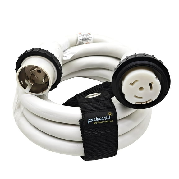 Parkworld 60929W Marine Shore Power Extension Cord 50 AMP SS2-50P to SS2-50R, Marine Shore Power Cord SS2-50 male to female 50A 125V/250V (15FT)