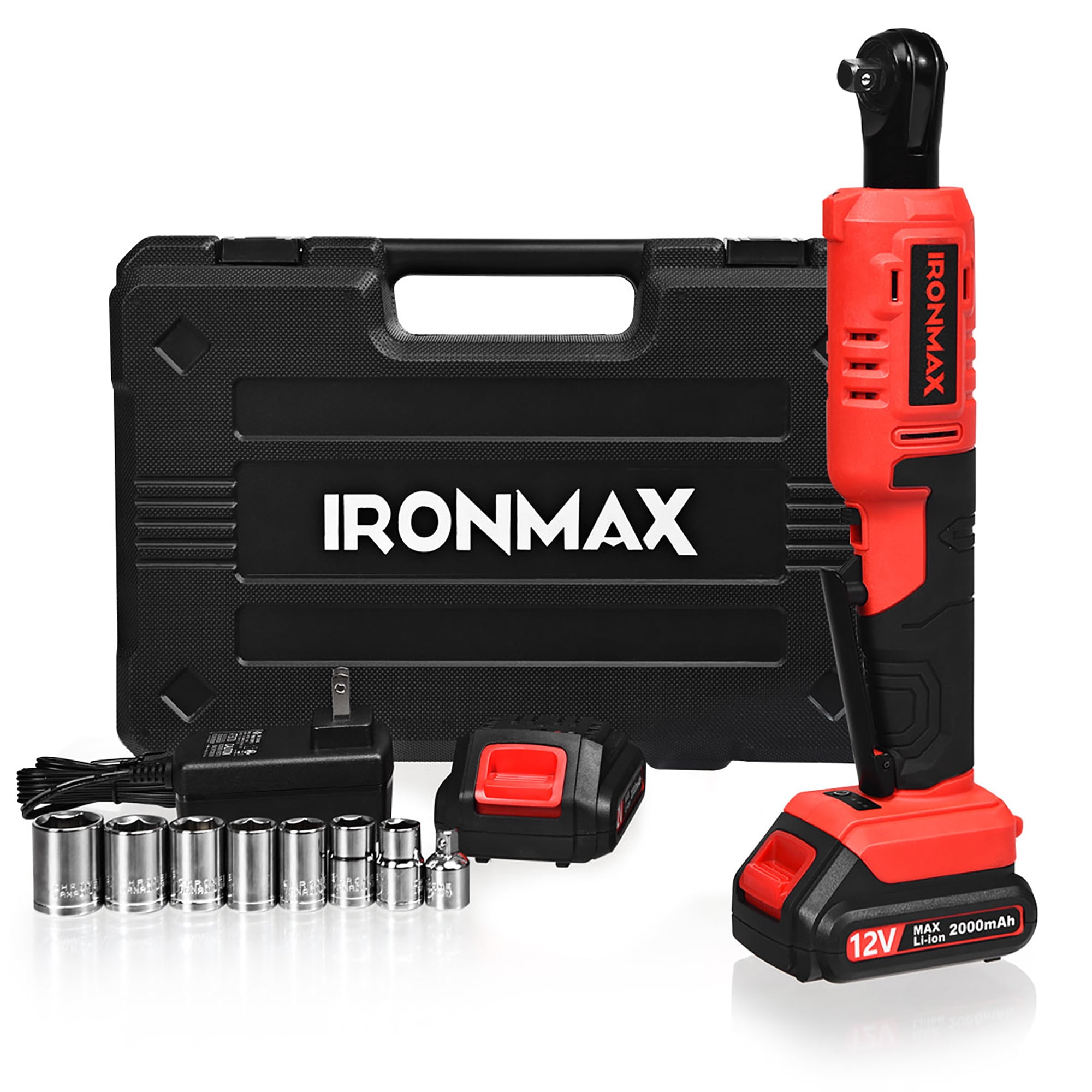 12-Volt Battery Cordless Ratchet Driver Powered Torque Repair Tool Husky 3//8 in