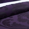 thumbnail image 4 of Chezmoi Collection Valor 7-Piece Bed in a Bag California King, Purple/Dark Purple Luxury Jacquard Floral Comforter with Sheets Set for All Season, 4 of 9