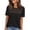 *A-Black, variant on Womens's Waffle Knit Long Sleeve Cut-Out T-Shirt,Casual Loose Fit Shirts B-Red,Womens Plus M