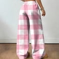 thumbnail image 6 of Hearthz Pj Bottoms Pants Drawstring Wide Leg Plaid Woman Lounge Pants Baggy Soft Comfy Lightweight Sleepwear Bottoms, 6 of 6