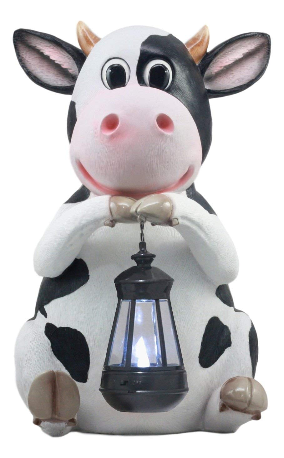 Ebros Country Animal Farm Whimsical Bovine Holstein Cow Statue With