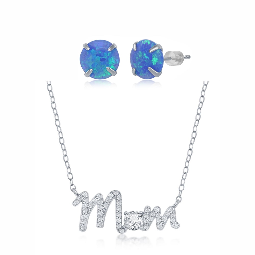 Aqua March Birthstone 18-Inch Hamilton Gold Plated Necklace with 6mm Aqua Birthstone Beads and Communion Charm