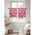 thumbnail image 3 of Chinese Flowers Sheer Curtains 45 Inch Length 2 Panels Set Window Treatments, Spring Pink Peach Blossoms Floral Rod Pocket Semi Curtains for Living Room/Bedroom/Kitchen Décor, 104"W x 45"L, 3 of 7