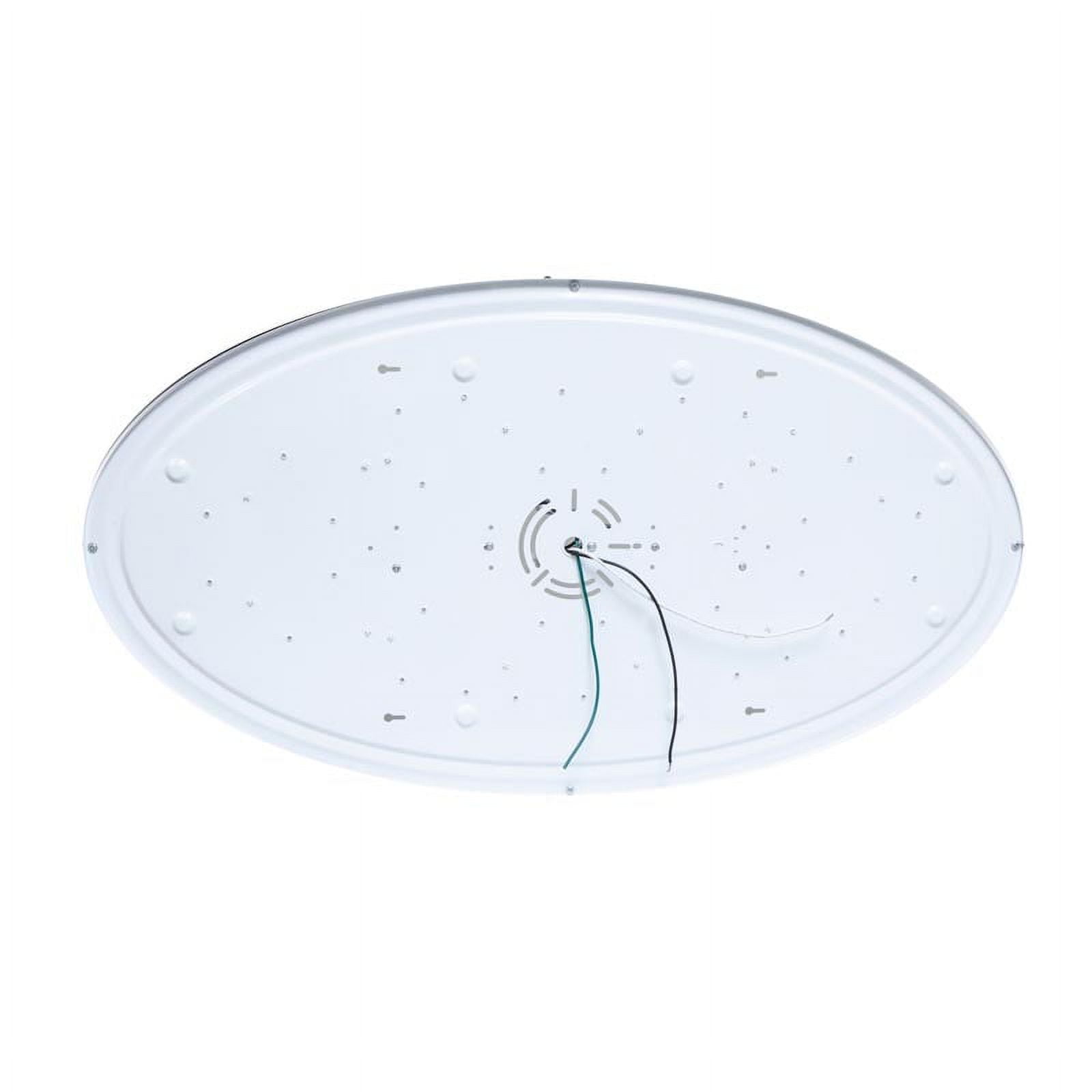 Maxxima 32” 3 CCT Oval Satin Nickel LED Ceiling Mount Light Fixture, Color Selectable 3000K-5000K, 5500 Lumens, Dimmable